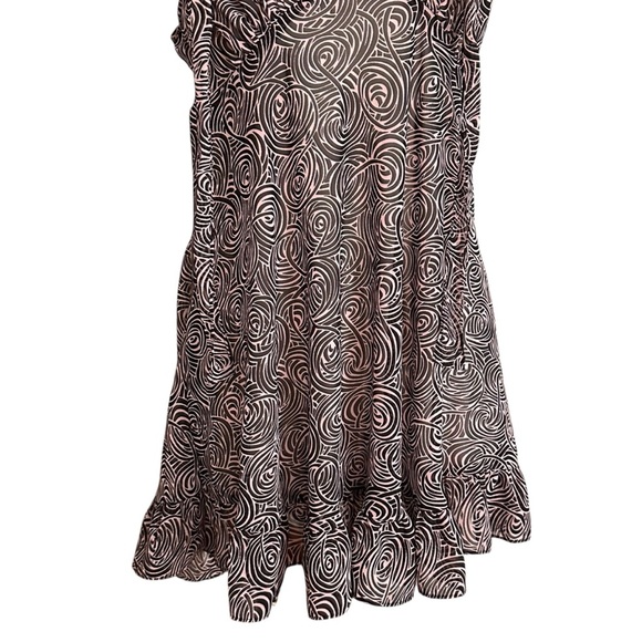 BETSEY JOHNSON Intimates Y2K Sheer Babydoll Swirl Print Mini Dress Size Medium - Picture 4 of 15